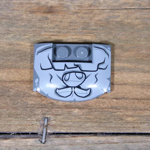 LEGO Disney Frozen II Wedge 3x4x2/3 Gray Rock Creature Face Pattern 93604pb005