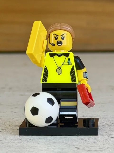 Lego Soccer Football Referee Complete - Ball, Stand, Manual col24-1 World Cup