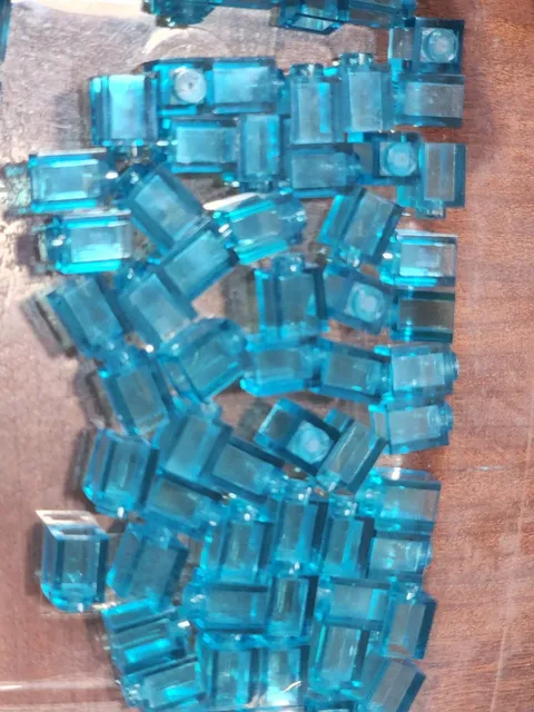 Lego Qty 64 - Trans-Light Blue - 3005 Brick 1 x 1 - NEW