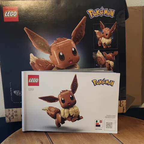 LEGO Pokémon Eevee Set 72151 Instruction Manual Booklet English/French/Spanish