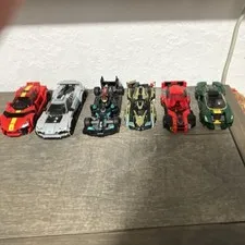 LEGO Lot of 6 Vehicle Cars Builds Multicolor Plastic Assorted