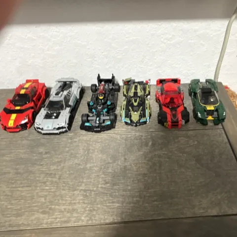 LEGO Lot of 6 Vehicle Cars Builds Multicolor Plastic Assorted