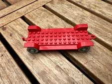 LEGO Fabuland Red Car Chassis 14 x 6 Old ref x612 fabaa1 / Set 338/128/328/121