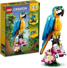 Creator 3 in 1 Exotic Parrot Building Toy Set, Transforms to 3 Different Anim...