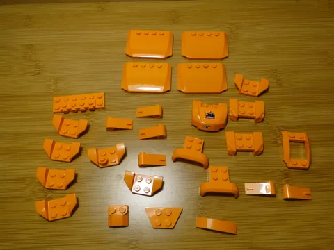 Lego Truck Vehicle Car Mudguard Orange Hoods Winged Fender Bumper Parts Pieces
