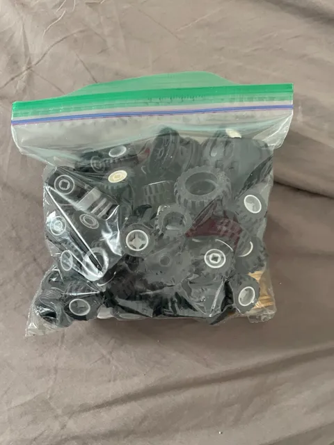 1/2 pound bag of lego tires - used pieces - random pieces
