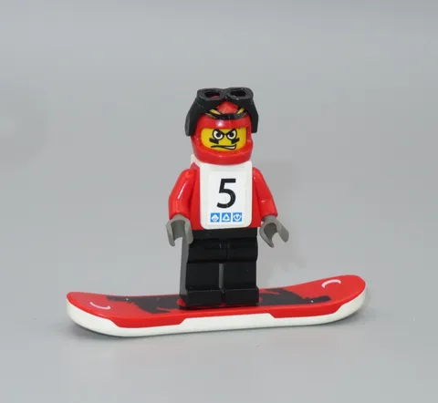 LEGO Sports Snowboarder #5 Gravity Games snowboard minifigure 3585 Super Pipe