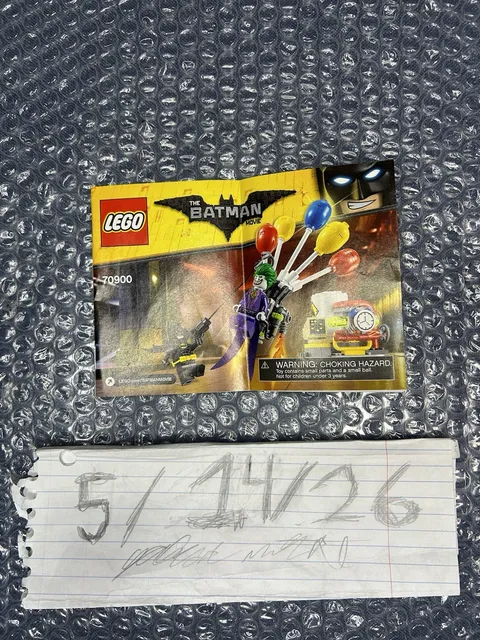 LEGO The Batman Movie 70900 - The Joker Balloon Escape  Instructions MANUAL ONLY
