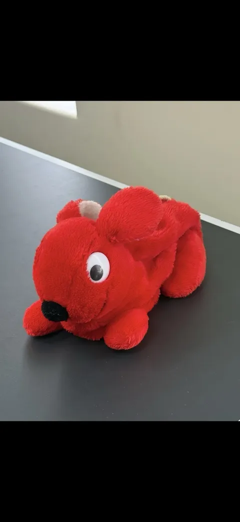 LEGO 1980s Duplo red plush rabbit storage/carrying bag (#2)