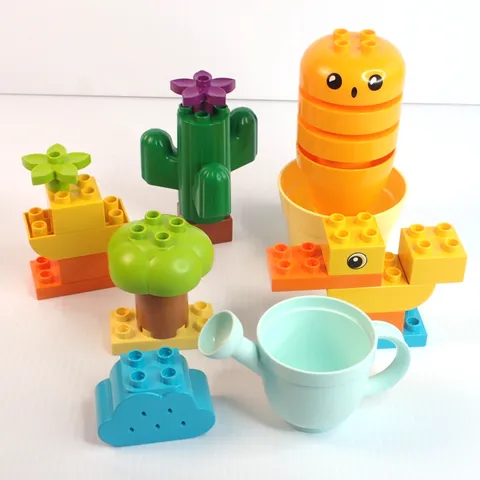 LEGO DUPLO Assorted Lot Garden Plant Watering Can Duck Cactus 24 Pieces