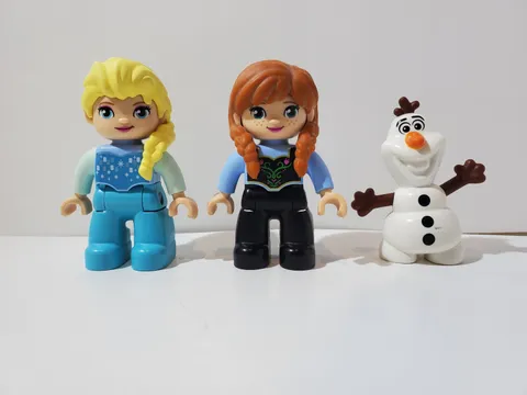 Lot (3) Lego Duplo Minifigures From Disney Frozen Set #10899 Elsa's Ice Castle