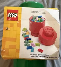 LEGO Storage Brick 1 Knob Green Stackable Container Compatible w/ LEGO Bricks