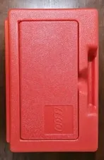 VINTAGE Lego Case Red 7x11 80s Made in USA Box Carrying Container Hard Plastic