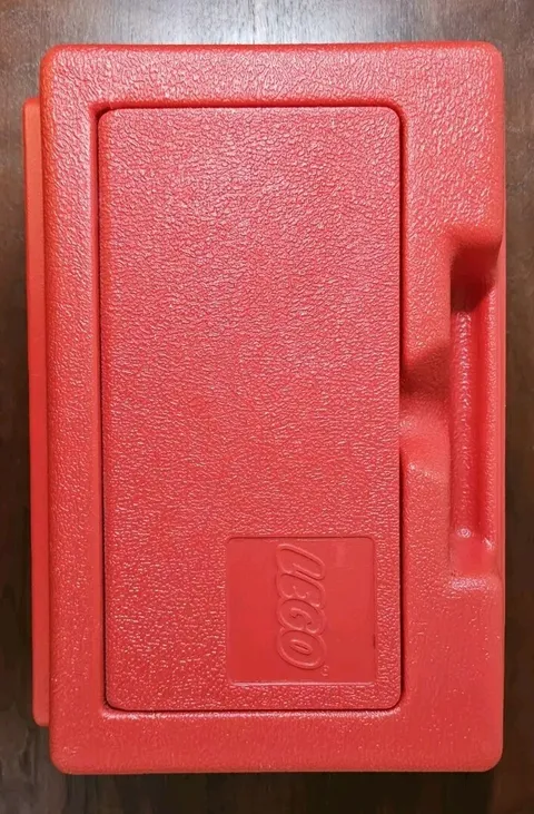 VINTAGE Lego Case Red 7x11 80s Made in USA Box Carrying Container Hard Plastic