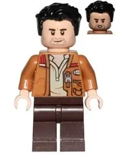 LEGO® Minifigure Star Wars sw0737 Poe Dameron (Medium Nougat Jacket Hair)
