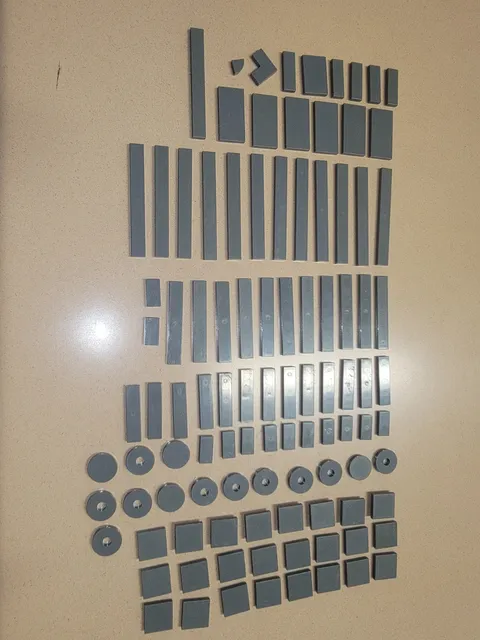 Lego Dark Gray Tile finishing Plate lot 100 Smooth Finishing Tile Lot 