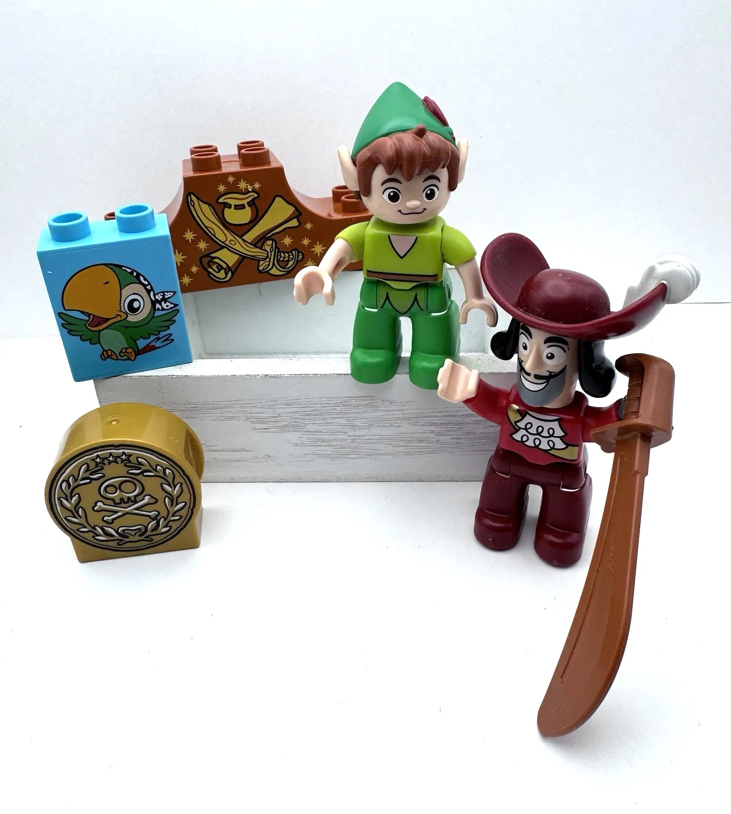 LEGO Duplo Disney Peter Pan Captain Hook Pirate Treasure Chest Lot Blocks