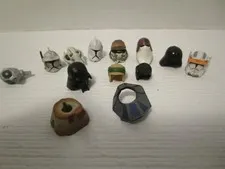 LEGO Star Wars Minifig Helmets and Accessories Lot of 13 Pieces Mini Figs