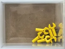 LEGO Parts - Yellow Bar 1L with Clip Mechanical Claw - No 48729b - QTY 5
