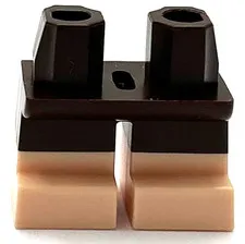 Lego New Minifigure Legs Short Molded Light Nougat Lower Legs Boots Pattern