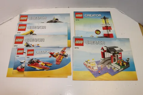 LOT OF 7 LEGO CREATOR INSTRUCTION MANUALS - *MANUALS ONLY*
