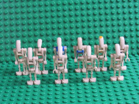 Lot of LEGO Star Wars Battle Droid Minifigures Commander Pilot Blue Rocket MM23