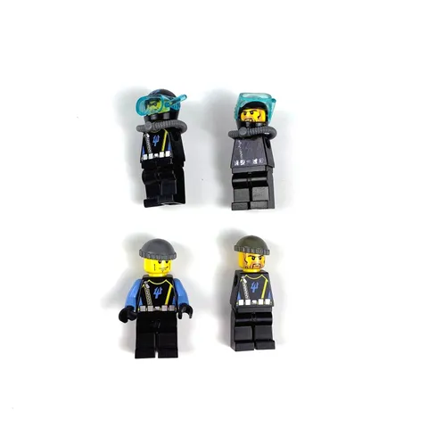 VTG LEGO Aqua Raiders Lot of 4 Minifigures - Parts Missing - Not Mint - READ/SEE