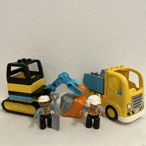 Lego Duplo 10931 Truck & Tracked Excavator Complete Set Construction Site