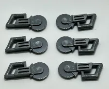 Lego 30194 Minifigure dark bluish gray circular blade saw lot qty 6