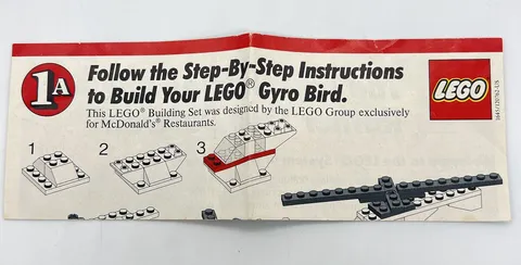 LEGO Gyro Bird - McDonald's Toy - 1A  1989 Instruction Manual Only