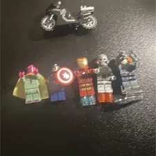 LEGO Marvel Avengers Minifigure Lot Vision Captain America Iron Man Ultron