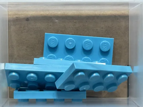 LEGO Parts - Medium Azure Plate 2 x 4 - No 3020 - QTY 5