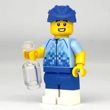 Lego Cyclist Minifigure w/ Water Bottle BAM June 2026 Bicycle Sports - NEW