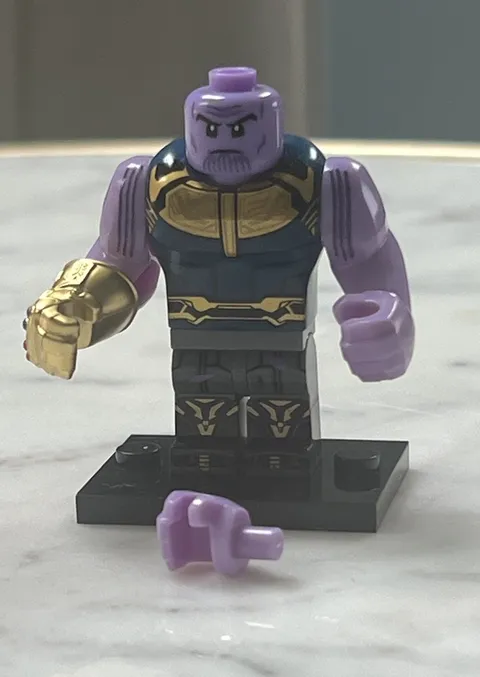 Lego Avengers Thanos Custom Printed Minifigure with Gauntlet Infinity War