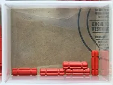 LEGO Parts - Red Technic, Axle 2L Notched - No 32062 - QTY 5