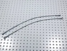 LEGO Lot of 2 Flat Silver 22L Flexible Hose w/ 2 Connector Ends Part 27965 BN