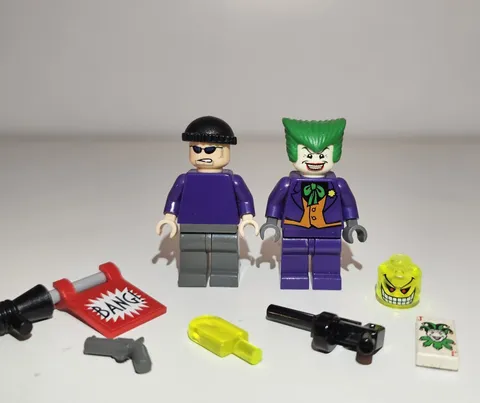 LEGO Batman Bat005 AND Bat007 Joker and Henchman Minifigures Great Condition 