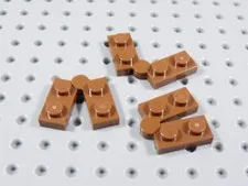 LEGO Lot of 3 Reddish Brown 1x4 Swivel Hinge Plates BA