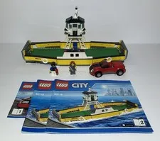 Lego 60119 100% COMPLETE w/minifigs + All 3 Manuals - Lego CITY Ferry