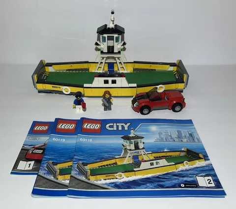 Lego 60119 100% COMPLETE w/minifigs + All 3 Manuals - Lego CITY Ferry