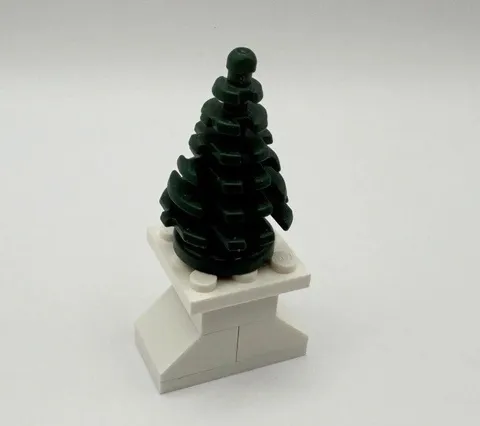 LEGO Part 2435 - Dark Green Pine Tree, Vintage 1985 - 2pc