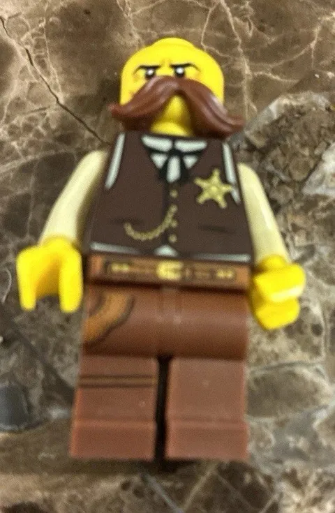 LEGO Sheriff minifigure 71008 CMF Series 13 No Hat EUC