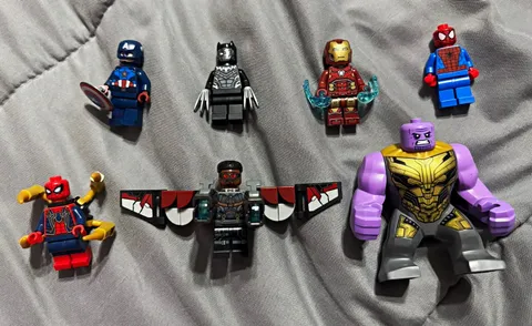 LEGO Marvel Minifigure Lot Captain America Iron Man Spider-Man Thanos