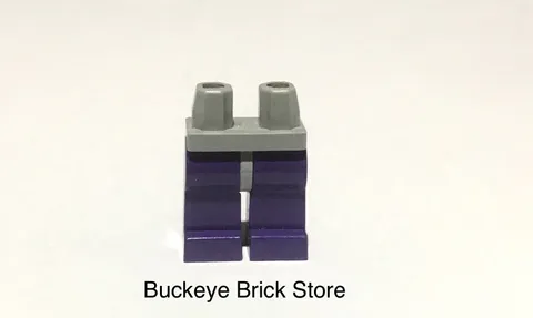 LEGO Purple Minifig Legs with Light Gray Hips 
