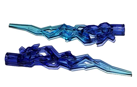 Lot of 2 Lego 21873 Ice Flame Ice Lightning Bolt with Axle Hole Wing 41193