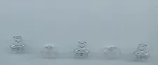 LEGO x 5 Trans-Clear Minifigure Neck Bracket with 2 Back Studs 18986