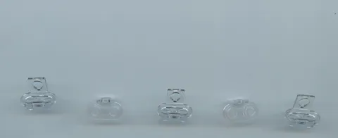 LEGO x 5 Trans-Clear Minifigure Neck Bracket with 2 Back Studs 18986