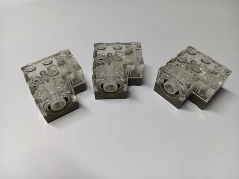LEGO LOT 3 TRANS CLEAR TECHNIC GEARBOX 3 X 3 X 1 2/3 #45360