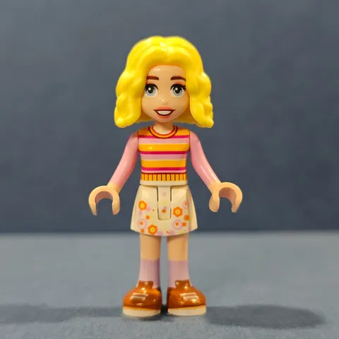 LEGO minifigure, Wednesday, wed003, Enid Sinclair - Bright Pink Striped Sweater