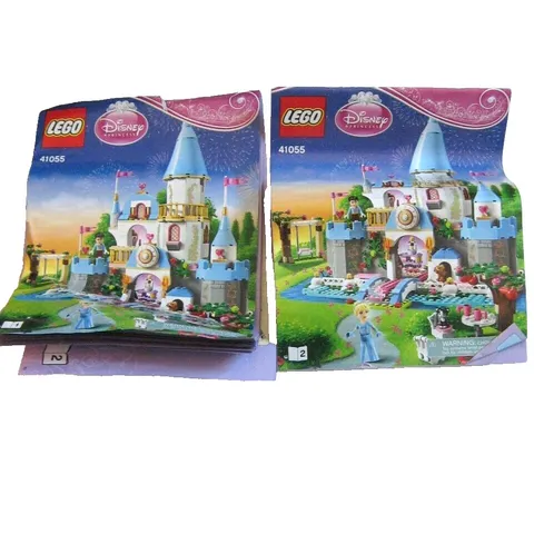 2 LEGO Disney Princess #41055 Instruction Booklets Manuals Only #1 and #2 Castle